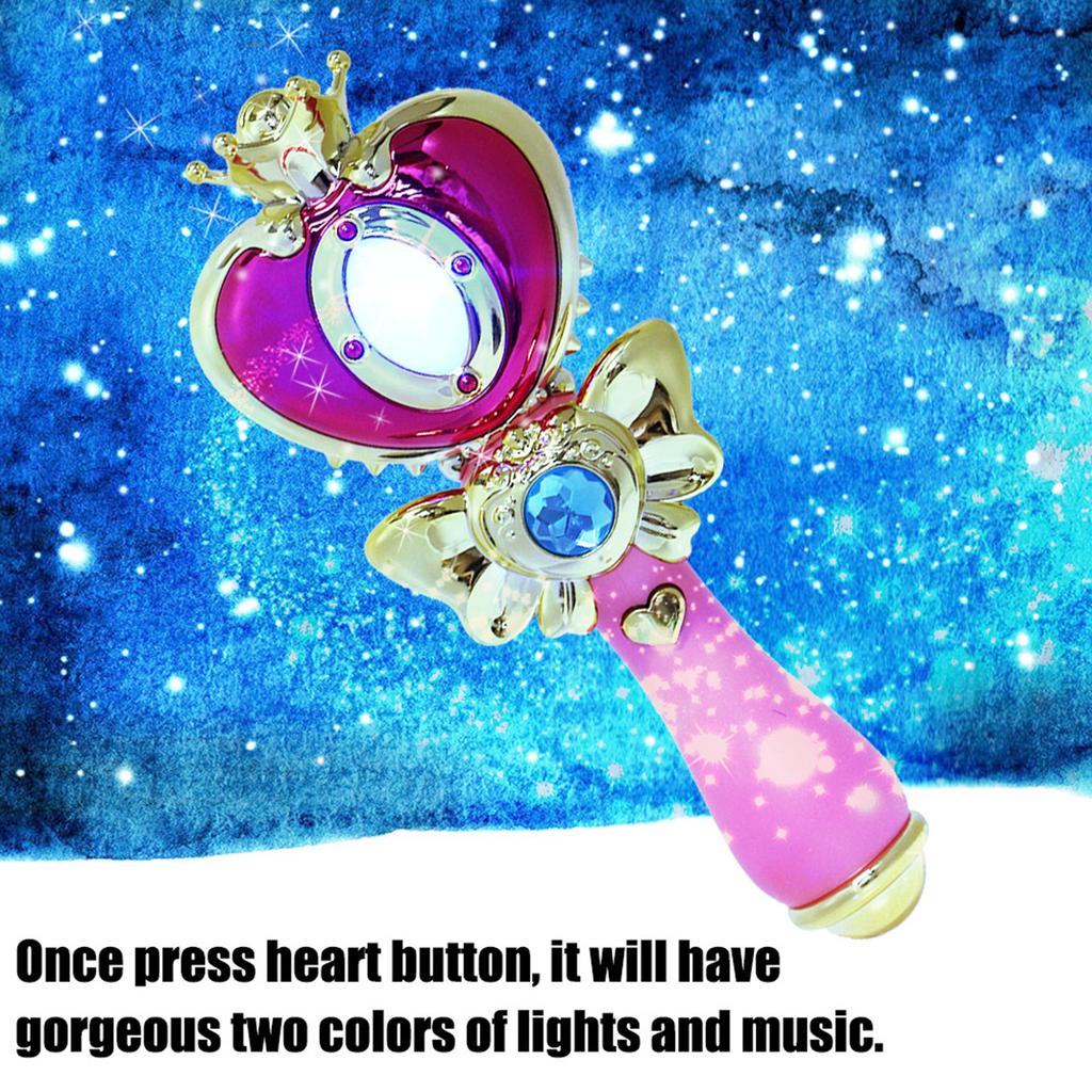 Детская мультяшная волшебная палочка с музыкой, светящаяся палочка, детская игрушечная игра