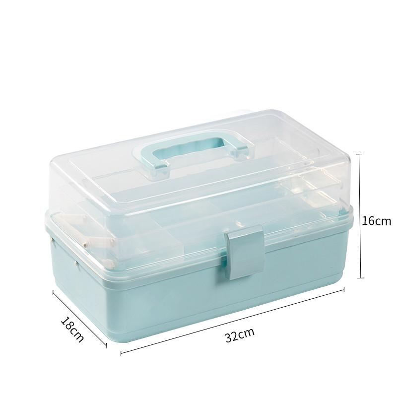 Бытовая аптечка Коробка для хранения лекарств для неотложной медицинской помощи Многослойная большая емкость для косметических гаджетов Коробка для домашнего хранения