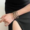 Hand Jewelry Leopard Leather Bracelets Charm Magnetic Bracelet Vintage MultiLayer Bangles Women