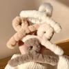Корейский молочный кофе 13 см Пушистый зажим-коготь для волос из искусственного меха для женщин