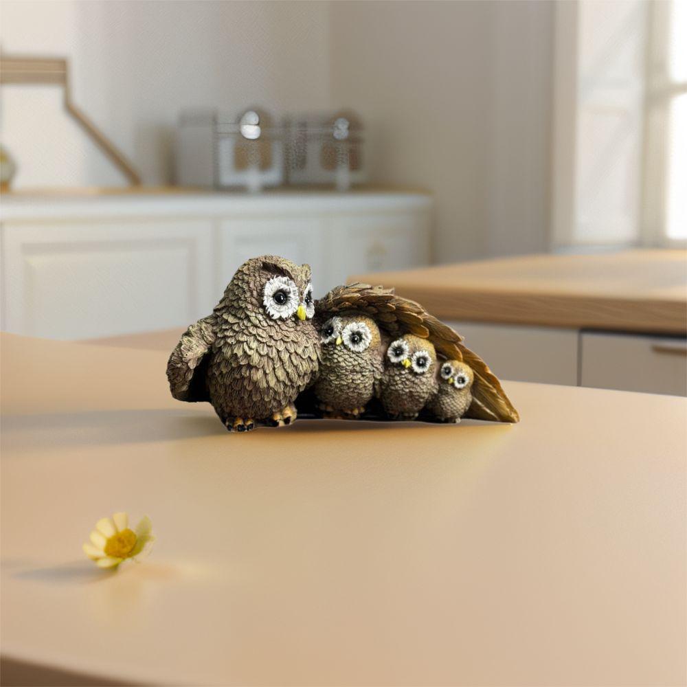 Cute Animal Statue Resin Miniature Figurine Sculpture Desktop Decoration Owl Ornament TV Cabinet