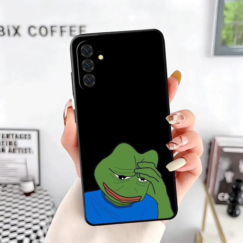 Funny Sad Forg P-Pepe Meme Soft Phone Case for Samsung A17 A37 A57 A16 A26 A36 A56 A15 A25 A35 A55 A14 A24 A34 A54 A13 A23 A33 A