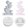 Hollow Flame Candlesticks Resins Moulds Lotus Candle Holder Silicone Molds DIY Heart Castings Moulds Home Decorations
