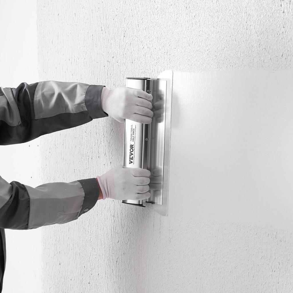 Drywall Skimming Blade Set, 7/10/14/16/24 in Skimming Blades + 34 - 81.6 in Extension Handle Pole, Stainless Steel Knife Professional Skim Coat Tools,
