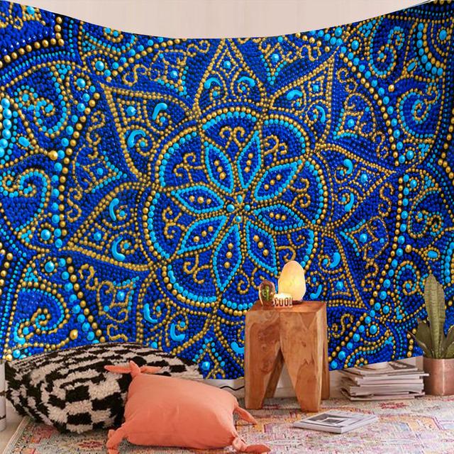 Indian Mandala Tapestry Wall Hanging Colorful Boho Home Decor Beach Throw Rug Blanket Room Decor Aesthetic Bohemian Tapestries