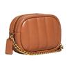 Coach Camera 20 Turnlock Zipper Leather Camera Bag Women Shoulder Bag Caramel-Brown C4814-B4NL4