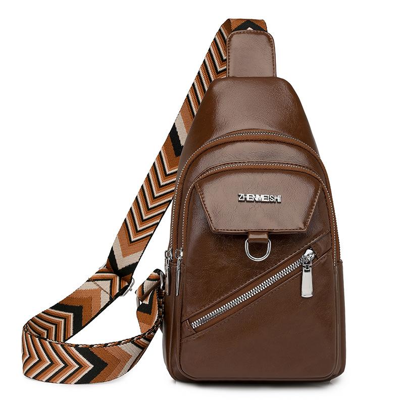 Женский рюкзак через плечо, водоотталкивающая нагрудная сумка из ПУ