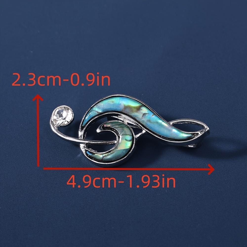 Брошь в винтажном стиле в виде музыкальной ноты из раковины абалона, модные аксессуары для мужчин и женщин, идеальные подарки на дни рождения, Рождество, День святого Валентина