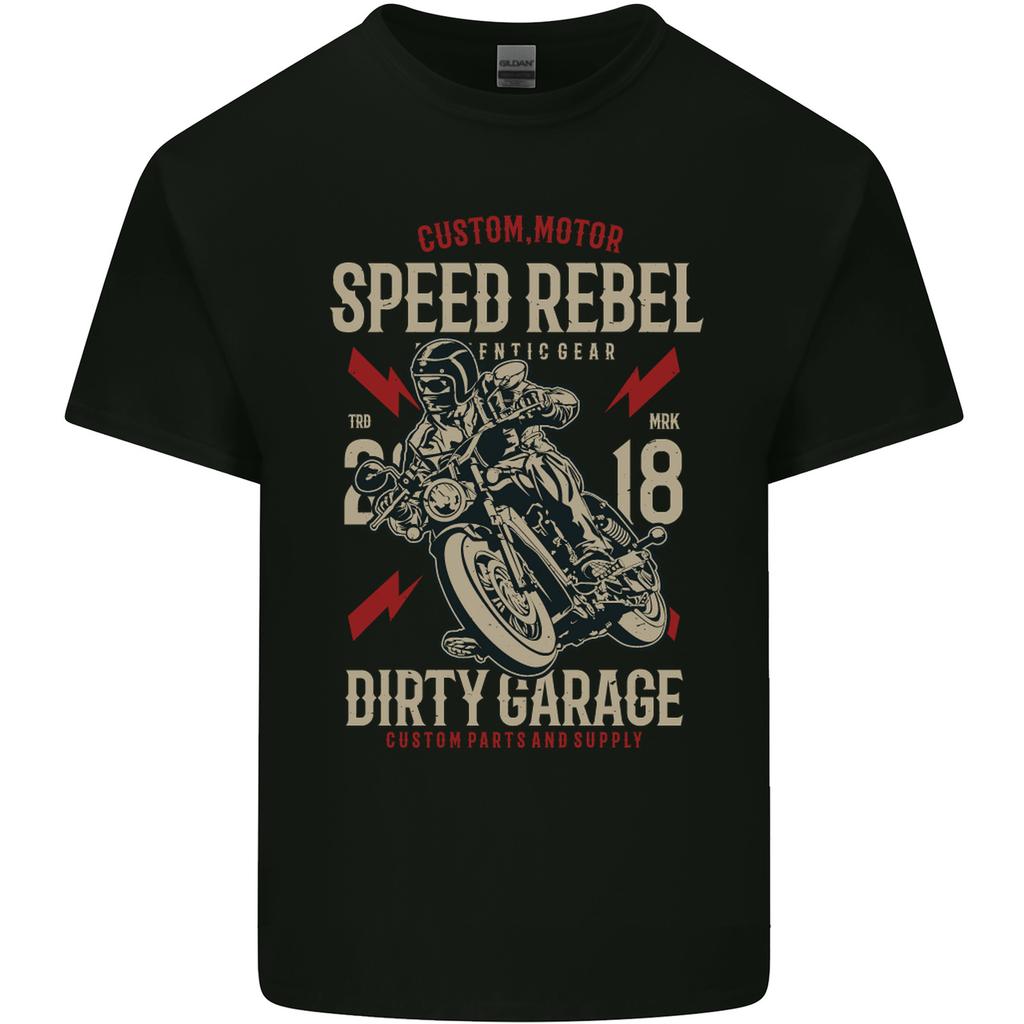 Biker Speed Rebel Motorbike Motorcycle Unisexs Light Cotton TShirt