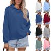 Women's Fashionable Long-sleeved Pullover And Solid-color Sweatshirt