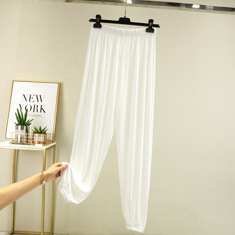 Женские однотонные прямые брюки с карманами, зауженные брюки, широкие брюки с эластичной резинкой на талии, повседневные свободные брюки, повседневные брюки для йоги для отдыха