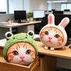 Новая реалистичная плюшевая подушка-кошка 40 см, игрушка-кошка из плюша с 3D-печатью, набитая декоративная игрушка, подарок на день рождения, украшение комнаты