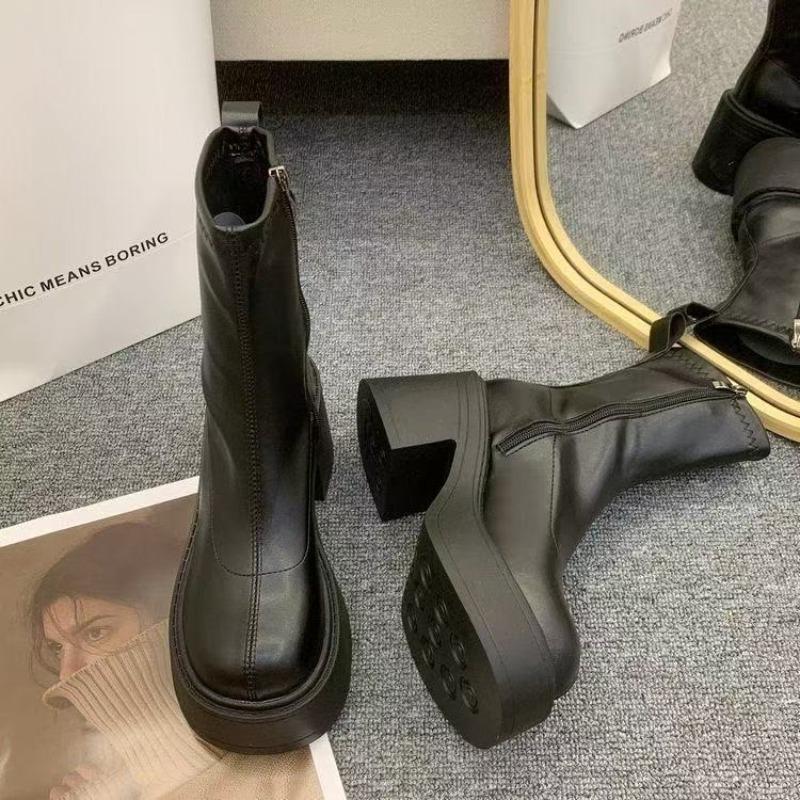 Women Ankle Boots Sexy High Heels Shoes Platform Chunky Boots Elegant 2026 Winter Shoes Party Brand Woman Pumps Zapatos