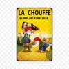 Майк Бельгийское пиво La Mc Вишневое Chouffe Bok Soleil Металлическая жестяная табличка Настенный плакат Железная живопись Декор паба S СМ