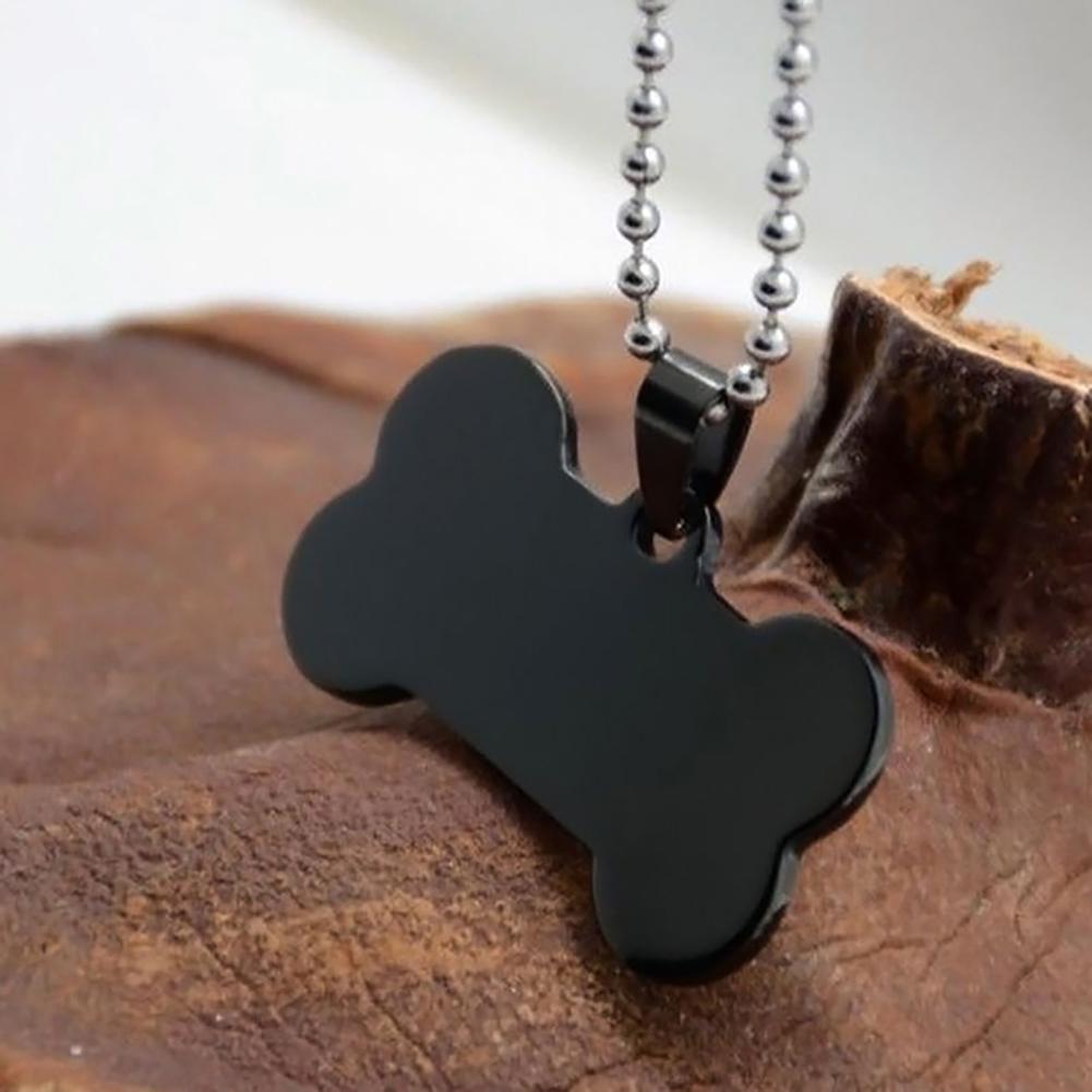 Симпатичные персонализированные идентификационные стальные костяные бирки с именем домашнего животного из нержавеющей стали для собак