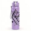 1PC Intersecting Triangle Geometric Shape 750ml Color Plastic Water Bottle Leakproof Flip Straw Lid For Sports Office Home Use