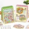 1Set Chinoiserie Theme Landscape Sticker Books Mountain River World Series Diy Decoration Sticker Cartoon Scene Stack Sticker