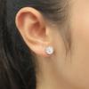 Xiaomi Huitan Dainty Cubic Zirconia Stud Earrings for Women White/Green/Blue/Red CZ Daily Wear Simple Stylish Piercing Jewelry