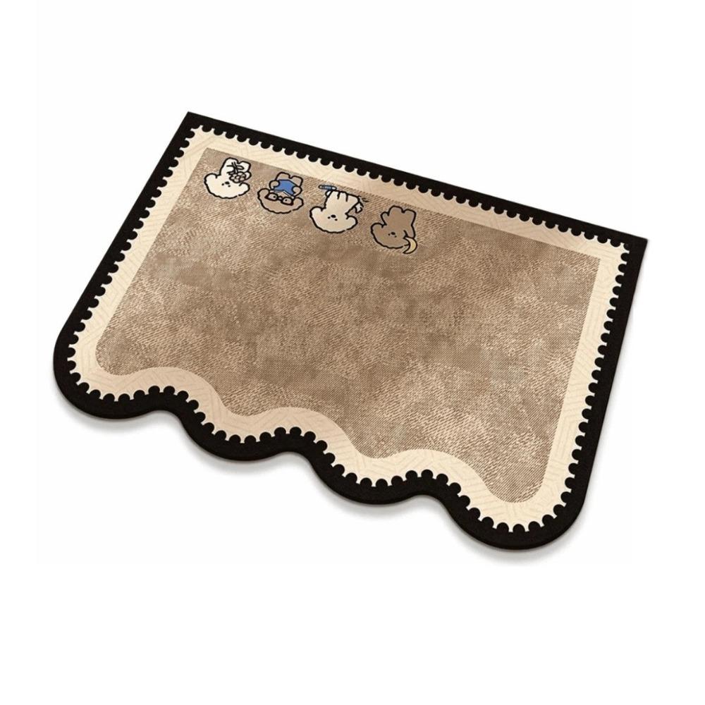Quick Dry Cartoon Animal Bathroom Mat Anti Slip Dog Puppy Absorbent Mat Soft Decoration Door Mat Kitchen