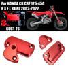 Мотоцикл CNC Крышка бачка тормозной жидкости Передняя Задняя Для HONDA CR 125R 250R CRF 150R 250R 250X 450R 450X 250RX 250F 02-23