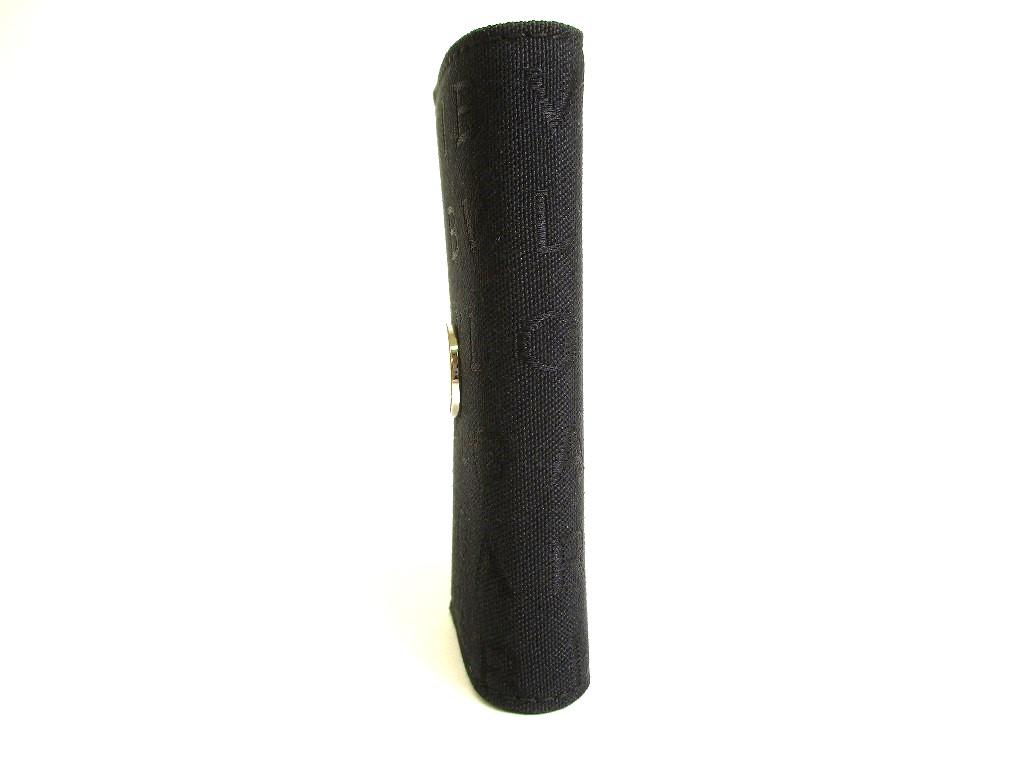 Authentic BVLGARI Black Canvas Leather Logo Mania 6 Pics Key Cases #9642  Open box