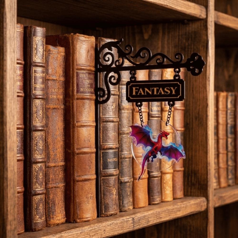 Gothic Style Dinosaur Metal Book Divider Gothic Bookshelf Decor Separate The Book Stand