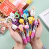 Korean Cartoon-Themed Four-Color Mini Ballpoint Pen Set for Students and Gifts