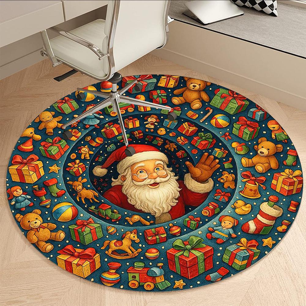 Merry Christmas Office Chair Mat Rug Nonslip Christmas Gifts Carpet Floor Mat Design For Home Gift Living Room Bedroom Office Decor