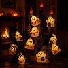 10/20 LED Ghost Decoration String Lights Battery Powered Holiday Decorative Lamp  Party Decoration