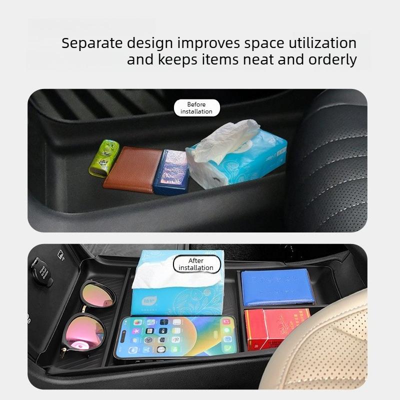 Для Geely Starray EM-i 2025 Подлокотник Слойный Лоток для Хранения Нижний Органайзер Центральной Консоли Аксессуары для Порядка в Салоне