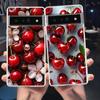 Для Google Pixel 10 Pro Прозрачный чехол для телефона Pixel 9 Pro XL Pixel 8 Pro 9A 8A 7A 7 6A 6 Pro Мягкая TPU накладка Красная вишня