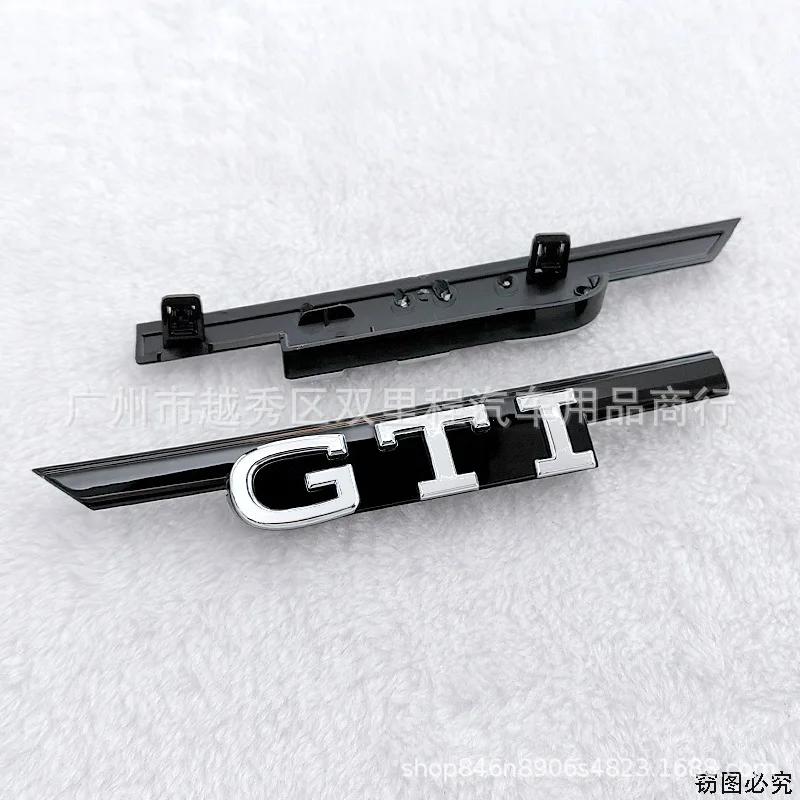 LMN1 VW 2026 Hot 1pcs ABS GTI GTD Logo Car Front Hood Grille Replacement Badge For Volkswagen VW Golf 8 Rline GTI Polo Jetta Touareg