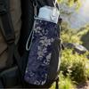 1PC Dark Blue Vintage Flower Print 750ml Color Plastic Sports Water Bottle Leakproof Flip Straw Lid Suitable for Sports Office Home Use