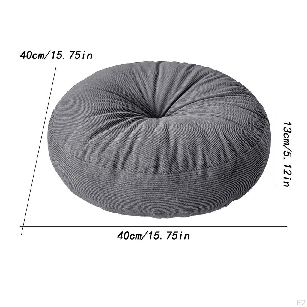 Japanese Tatami Floor Cushion Round Seat Pouf And Decorative Pad with Thick Filling Suitable for