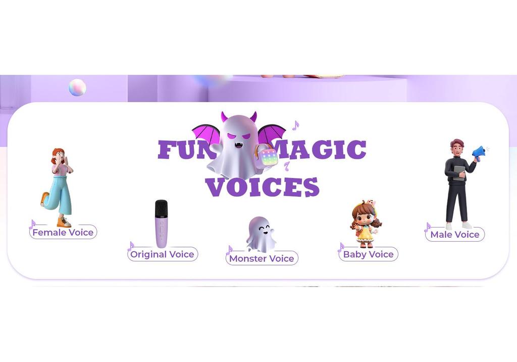Bluetooth Wireless Microphone with Built-in Speaker, Home KTV Subwoofer, All-in-One Karaoke System