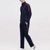 Fila Спортивная вязаная куртка с вышитым логотипом, воротником-стойкой, приталенная, мужская, темно-синяя A11M133502F-NV