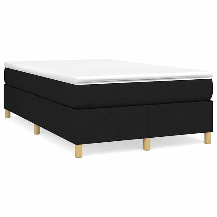 Maison Exclusive - Sommier à lattes de lit avec matelas noir 120x190 cm tissu