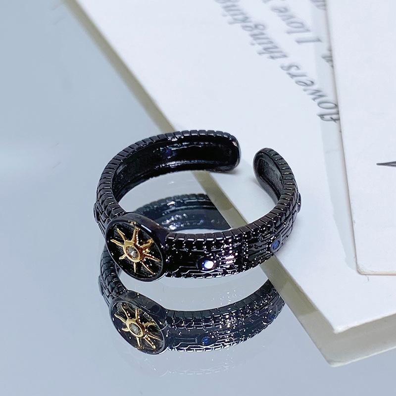 Halloween Retro Dark Spider Crow Open Ring Personality Niche Punk Stacking Wearing Trendy Cool Ring Girl