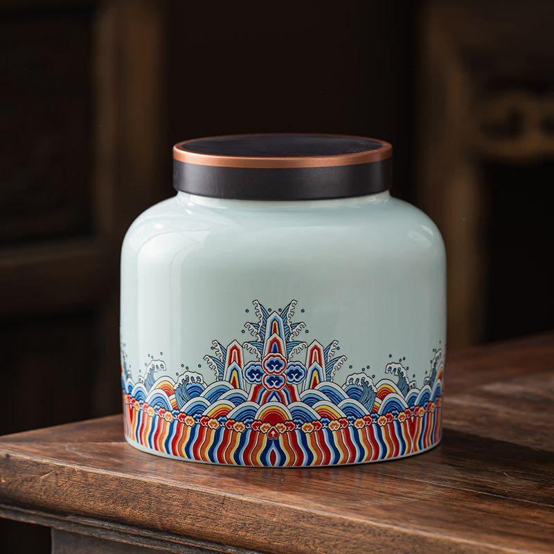 Vintage Sealed Moisture-proof Tea Canister Nut Candy Storage Container Coffee Bean Food Storage Jar Desktop Ornament Home Decor