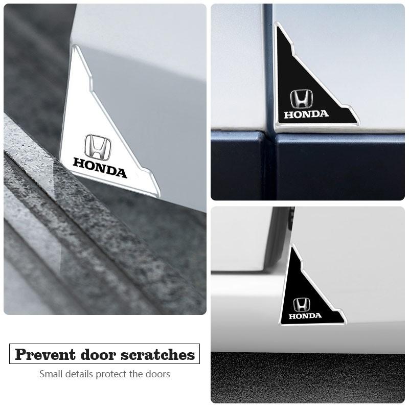 4Pcs Car Door Corner Protection Decals Stickers For Honda R Civic Accord Fit Jazz CRV BRV HRV Insight Pilot Passport TYPE-R