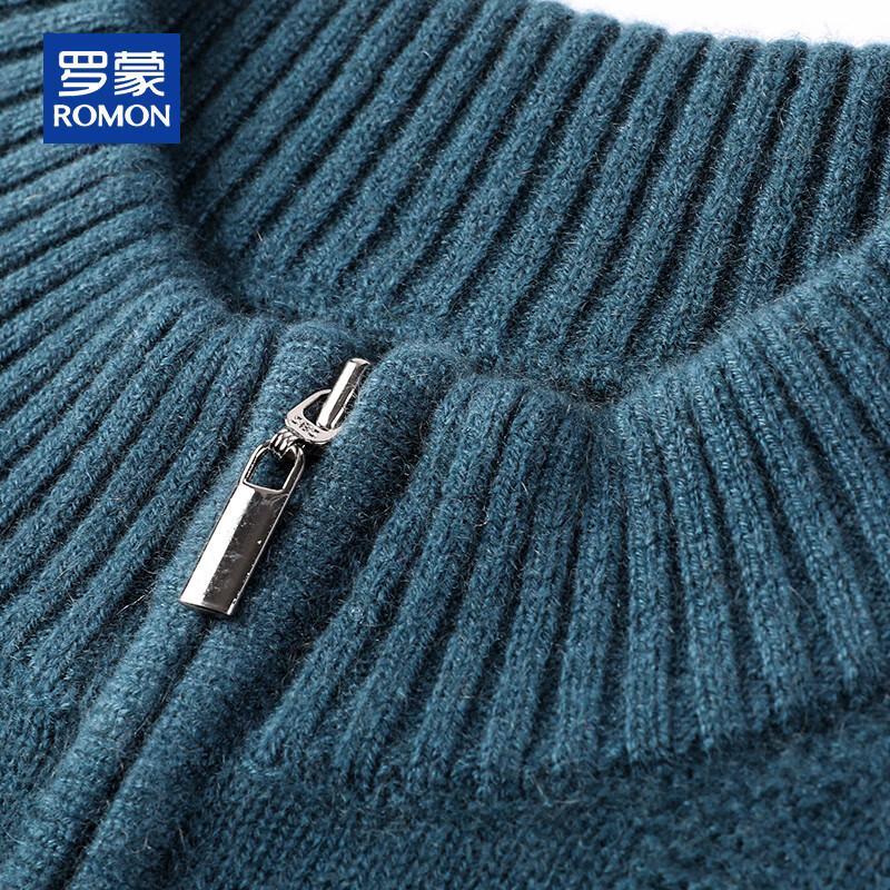 ROMON Мужской пуловер из 100% кашемира на молнии до середины