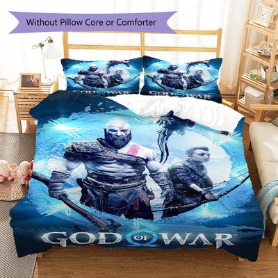 Постельное белье с узором God of War Комплект одеял Пододеяльник Наволочка Домашний Декор Подарок (1 пододеяльник + 2 наволочки, без наполнителя)