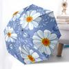 1pc White Daisy Flowers Automatic Umbrella Durable Iron Frame & Plastic Handle, Gift for Men & Women, Sturdy Construction yy250905195