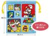 Skater Lunch Box Drawstring Bag with Set of Super Size KB64WN Gusset, 2, Mario, 23, Boys'