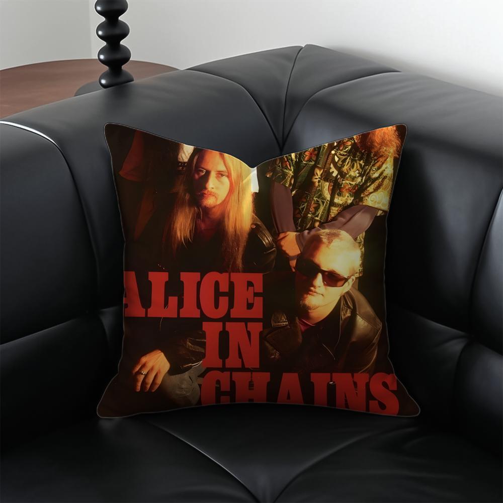 A-Alice In Chains Группа Рок Наволочка для Подушки Пылезащитная Невидимая Молния Шелковистый Плюш Подушка