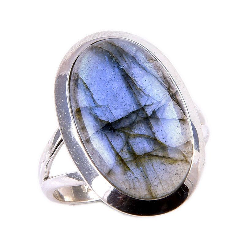 Натуральный лабрадорит драгоценный камень 925 цельное стерлинговое серебро ювелирное кольцо размер 7 q8i41