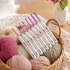 8pcs Plastic Handle Crochet Hooks Set Soft Floral Print Handle Aluminum Crochet Hooks  For Arthritis