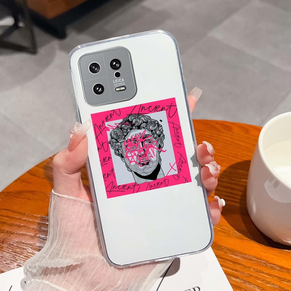 Для Xiaomi 13 14 12 12S 12T 12X Ultra Lite Poco M7 X7 Pro чехол для телефона милый мультяшный рисунок животного прозрачный силиконовый защитный чехол для Xiaomi Capa