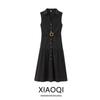 Fashion Style 2024 Summer New Arrival Women's Stylish V Neck Sleeveless Strap Belt Shirt Dress 67047112
