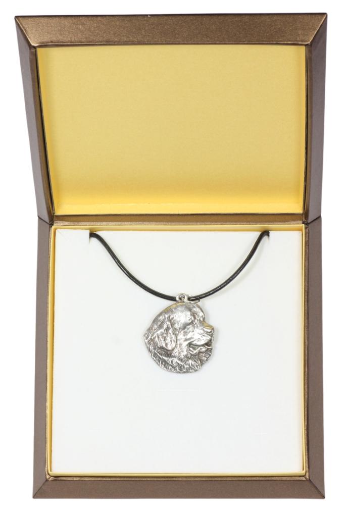 Newfoundland, Newfs, Newfies – Dog necklace in gift box, silver-plated locket for dog fan | Art-Dog